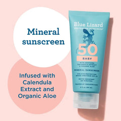 Blue Lizard Baby Sunscreen Lotion - SPF 50 - 3 fl oz: Whole Body, No Fragrance, Paraben-Free, Vegan